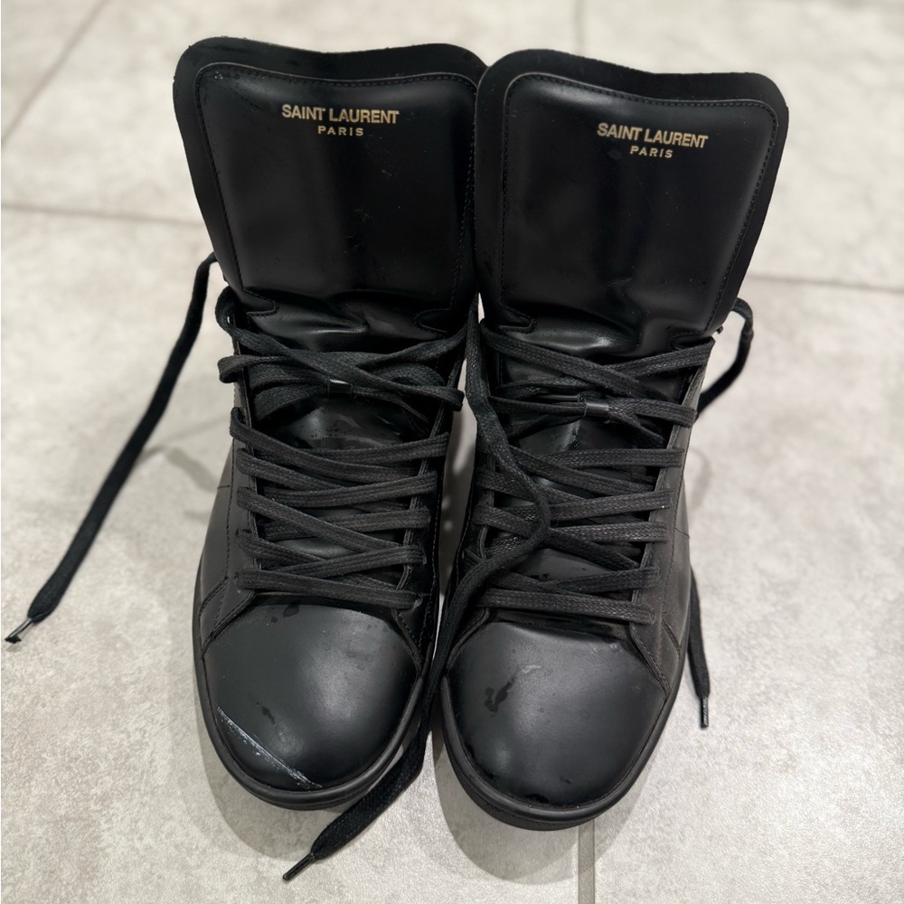 Saint Laurent Black High-Top Sneakers